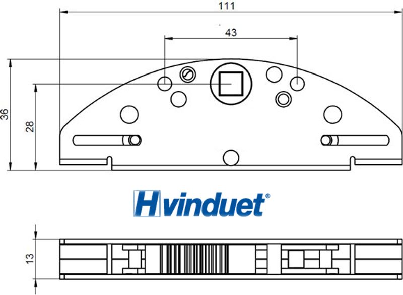 H-vinduet® Låsekasse 8mm hull