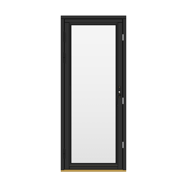 H-balkongdøren Tre/Alu 80x190 3L U1.0 Br0 Venstre RAL9004